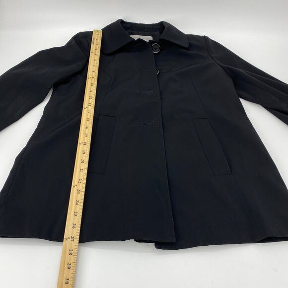 ANN KLEIN Womens Black Jacket Size M Button-Up Outerwear Lightweight Layer - Picture 7 of 7